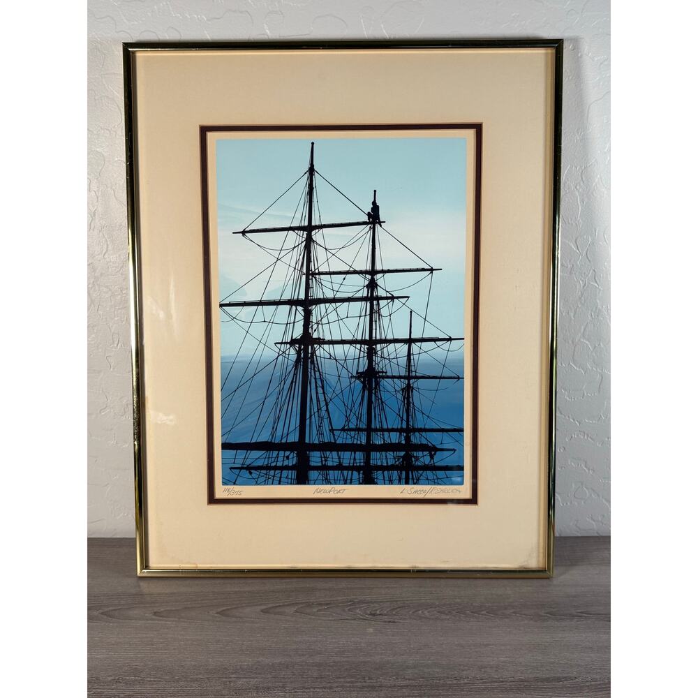 "Newport" Photo Silkscreen 118/375- Richard Ehrlich and Linda Sacco- COA Framed
